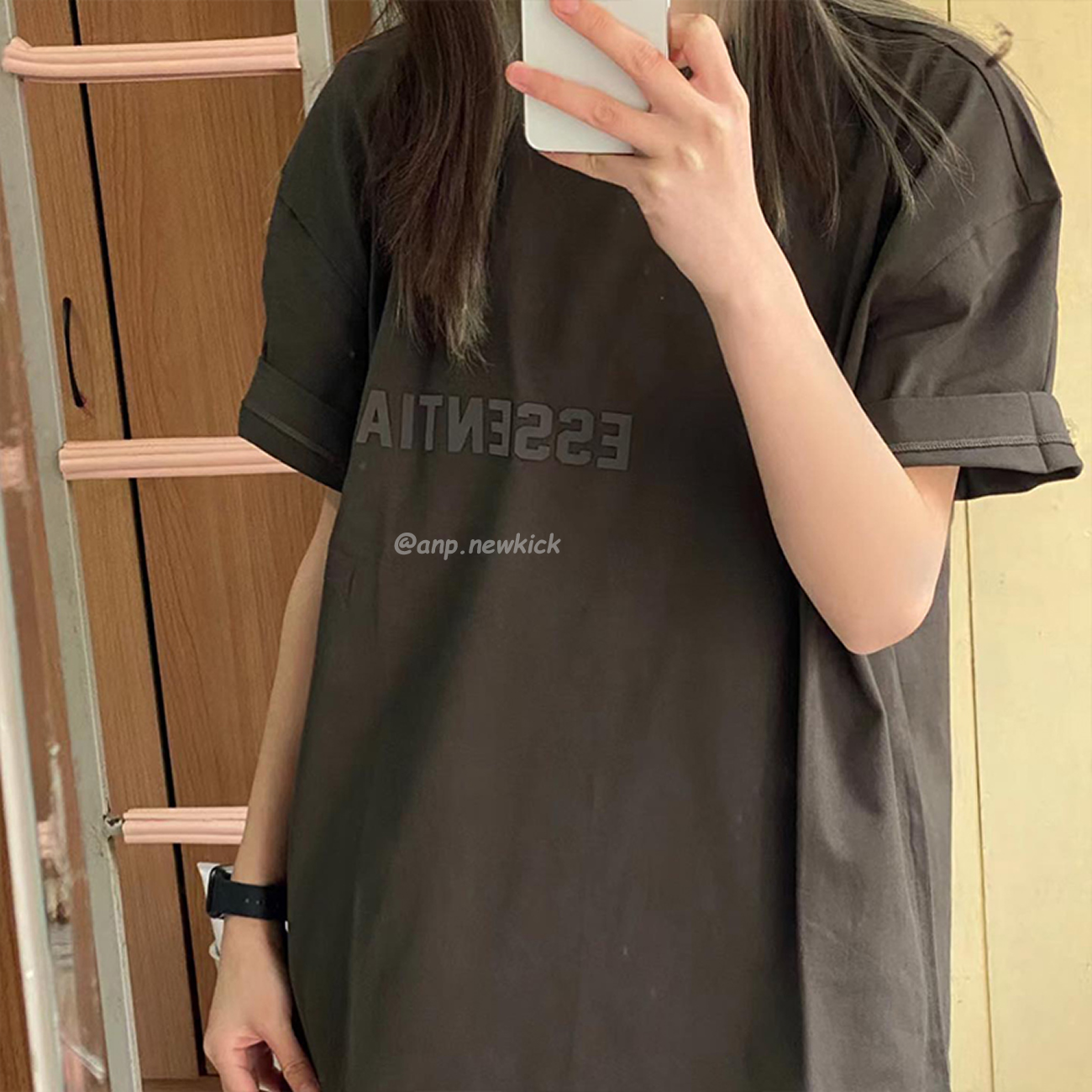 Fear Of God Essentials Fog Logo Letter Short Sleeve T Shirt Plum Purple (6) - www.newkick.vip